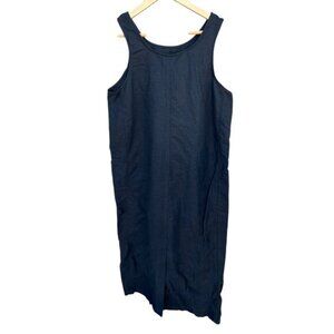 Outfit JPR Women's Vintage 90s Linen Blend Black Sleeveless Dress SMALL (fits L)